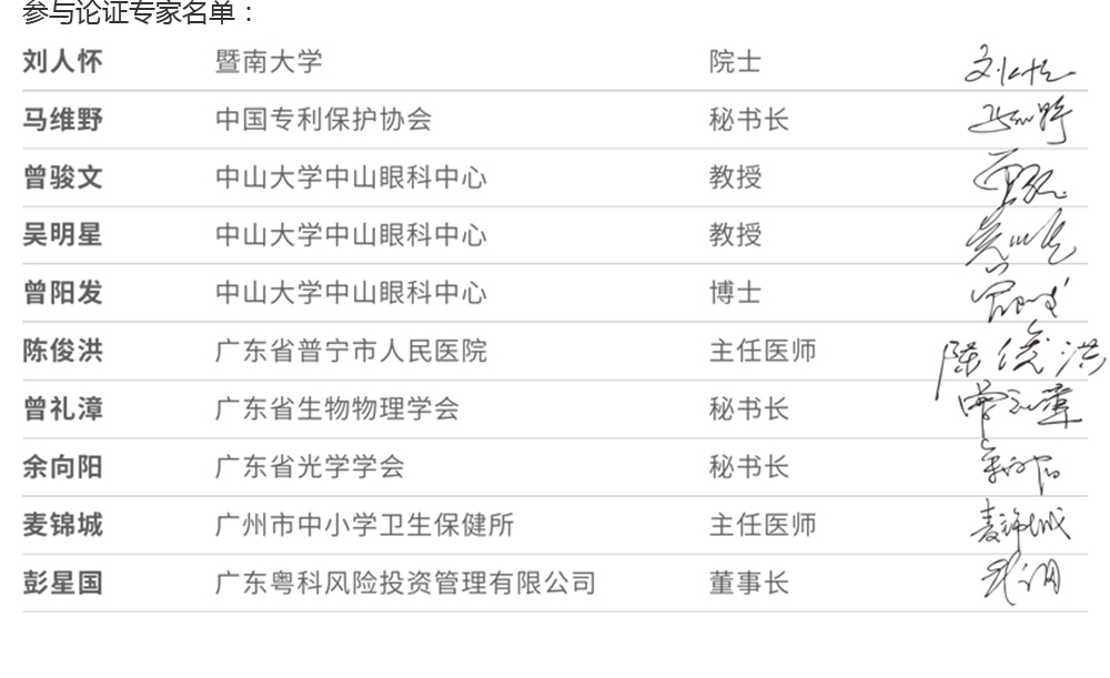 参与论证会专家名单